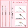 LIQWEI 3 Pcs 3d Acrylic Nail Brush Set, Nails Design