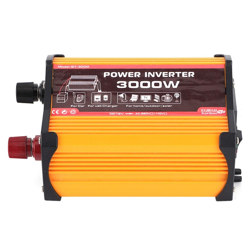 3000W Power Inverter Auto AC Converter Modified Sine Car Adapter