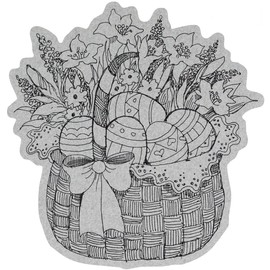 Penny Black Cling Rubber Stamps - Easter Basket 40-067