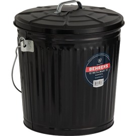 Behrens B907P Steel Black Ash Pail