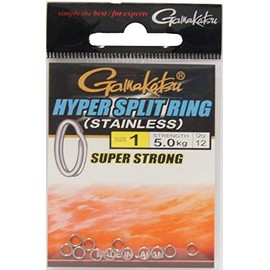 Gamakatsu Hyper Split Ring Black Nickel Spring Rings Size:1