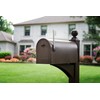 Gibraltar Mailboxes Edwards Large Capacity Galvanized Steel Venetian Bronze, Post-Mount