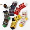 Fraobbg 5 Pairs Vintage Winter Women Socks Warm Thick Knitted