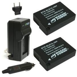 Wasabi Power Battery (2-Pack) and Charger for Panasonic DMW-BLD10, DMW-BLD10E, DMW-BLD10PP, DE-A93B and Panasonic Lumix DMC-G3, DMC-GF2, DMC-GX1