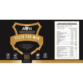 Envío Testo For Men 180 Cápsulas Maca Negra Arginina A4h