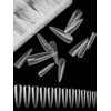 EBANKU 120pcs Clear Dual Nail System Shape Acrylic Stiletto Nail