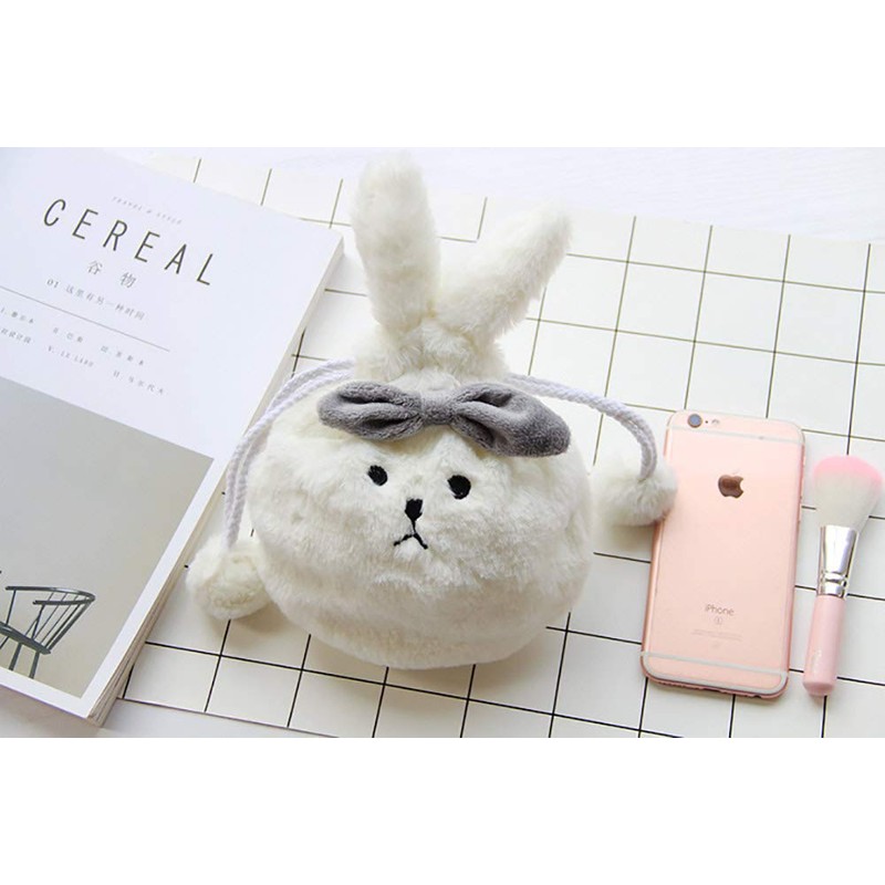 moin moin Makeup Pouch, Makeup Case, Accessory Holder, Drawstring Rabbit,