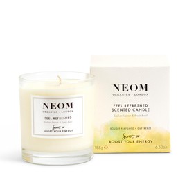 Neom NEOM- Feel Refreshed Scented Candle, 1 Wick | Lemon & Basil | Essential Oil Aromatherapy Candle | Scent to Boost Your Energy