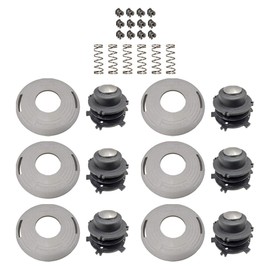 proven part 6 Caps Spools Springs 12 Eyelets for Stihl 25-2 27-2, 4002 713 9712, 4002 710 4321, 0000 997 1501, 4002 713 3017, 4003 713 8301