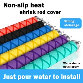 Aventik 25mm 30mm 35mm 40mm X-Tube Heat Shrink Wrap Tubing for Fishing Rod Grips with Non Slip Waterproof and Insulation 40 Inch Lengths Durable(Green-25mm)