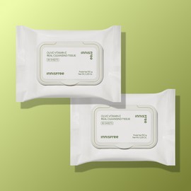 Innisfree Olive Vitamin E Real Cleansing Tissue 30 Sheets, 2 Count