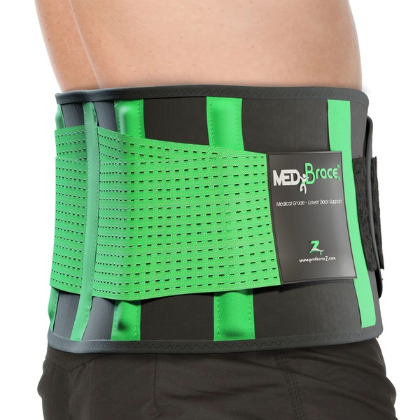 MEDiBrace Back Support Belt, Lumbar Support for Lower Back with Adjustable Back Strap and Support Struts for Back Pain Relief
