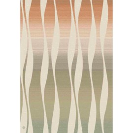 FRAAS Cuddly blanket made of cotton, bedspread, throw with wave design, C02 neutral, size 130 x 200 cm, nougat