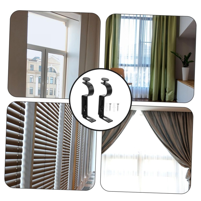 TEHAUX 2pcs Curtain Installation Code Set Curtain Rod Bracket Attachment