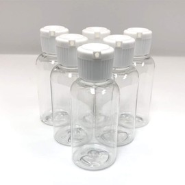 Empty Clear Plastic Bottles 2 Oz, Small Travel Bottles Set, Refillable Bottles with Flip Caps, TSA Approved. PERFECT USE AS REFILLABLE HAND SANITIZER BOTTLES