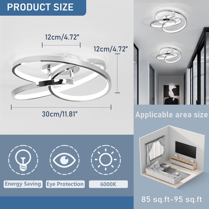 Vloitgol LED Ceiling Light Fixtures,36W Flush Mount Modern LED Ceiling