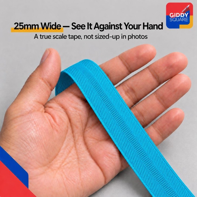 Turquoise 25mm Cotton Twill Tape – Binding, Bunting & Edging