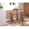 Topower Industrial Bar Table 31.5-41.3" Adjustable Pub Table Kitchen Dining
