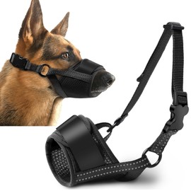Dog Muzzle, Soft No Barking Bite Mesh Muzzle for Super Large Sized Dogs Anti Chewing, Breathable Muzzle for German Shepherd Labrador/Golden Retriever, etc, Suit for Grooming Vet Allow Panting Drinking