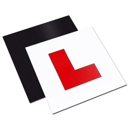 Zale Yardley Magnetic Car L Plates, 2 Pack Extra Thick Strong Magnetic Red Plate for New Drivers Easy to Move Non Scratch Vehicle Paint