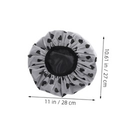 VICASKY 2pcs Shower Cap Hair Drying Cap Hair Bonnet for Sleeping Bathing Cap for Long Hair Sleep Hair Bonnet Processing Caps for Hair Elastic Band Bath Hair Hat Shower Bonnet Black