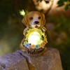 Solar Powered LED Light Dog Statue Decoration Solar Powered Puppy