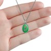 Marshall Primary Logo Antiqued Oval Charm Pendant with Chain