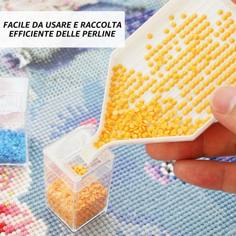 DAZZLUXE Vassoio di perle bianco, 5 pezzi, vassoio di perline,