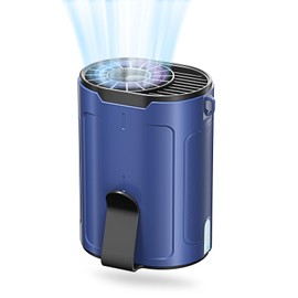 Portable Waist Fan, Shirt Fans Rechargeable with 25H Battery Life, 4 Speed Powerful Belt Fan with 6600 RPM Personal Cool Clip Fans Under Shirt for Men Women Farm Work Outdoor Hiking - Blue