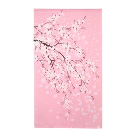 RLoncomix Japanese Noren Long Doorway Curtain Pink Cherry Blossoms Door Curtain Tapestry for Home Kitchen Decoration 33 x 59 inch