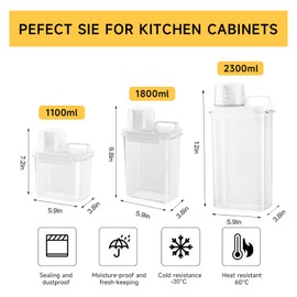 SZRUNZHU Cereal Container and Rice Storage Dispenser-Airtight Food Storage Organizers BPA-free Plastic Kitchen Pantry Storage Containers food-grade PET material Suitable for rice, grains