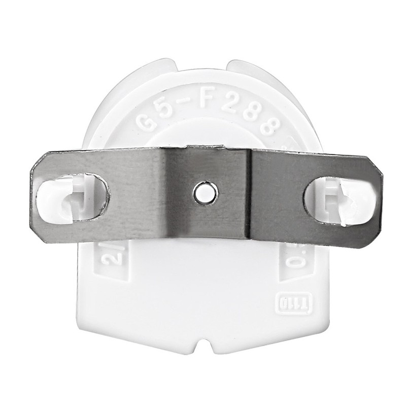 uxcell 10Pcs T5 Fluorescent Light Holder G5 Base Non-Shunted Tombstone