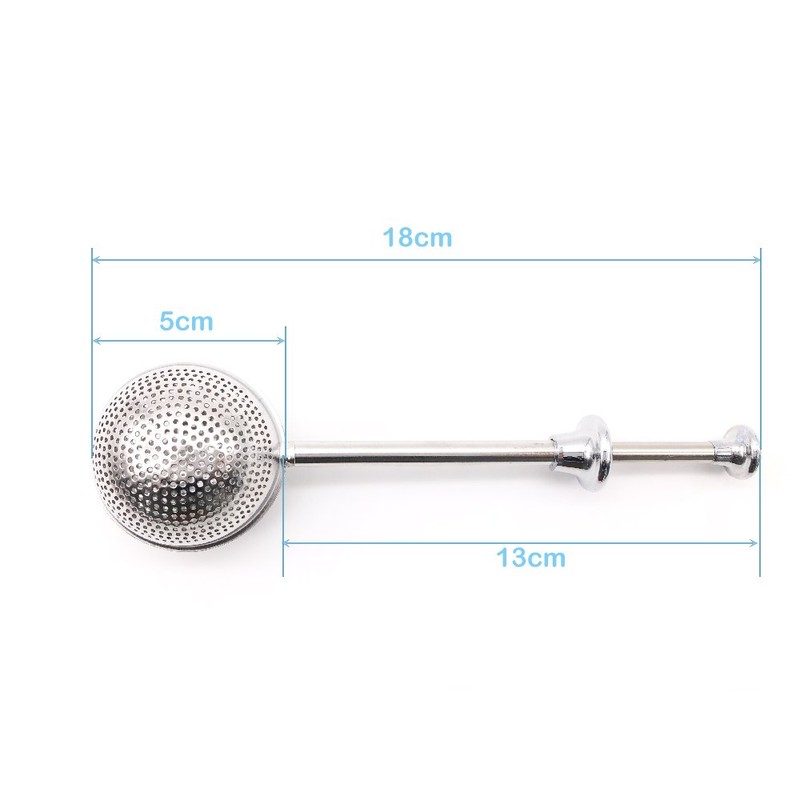 BITEYI Tea Infuser Long-Handled Stainless Steel Ball Shape Push Style