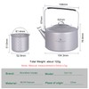 Boundless Voyage 380ml Titanium Teapot with Filter Tea Kettle Stovetop