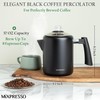 Mixpresso Black Stainless Steel Coffee Percolator Stovetop, 37oz Classic Percolator