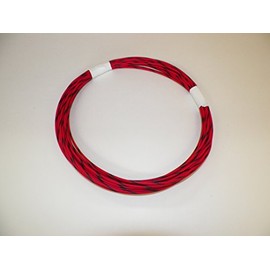 RED/Black Striped Automotive GXL Copper Wire, 16 GA, AWG, Gauge. Truck, Motorcycle, RV. General Purpose. DEFFERENT Lengths Available, Select Length Below (10 Foot Coil)