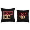 Bom Dia Good Mornings in Portuguese Throw Pillow