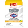 Glad Medium Drawstring Trash Bags with Clorox, 8 Gal, Lemon