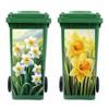 Peacoblue Wheelie Bin Stickers 2 Sheets Daffodils Sticky Dustbin Stickers