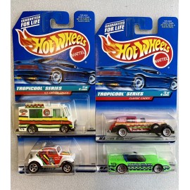 Hot Wheels 1997 Hot Wheels TROPICOOL Series 4 Car Set w/ VW Baja Bug NOS/NOC