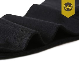 WANDER Men's Solid Dress Socks Cotton Black Men 8 Pairs Trouser Thin Classic Socks (Shoe Size:13-15, 8 Pairs Black)