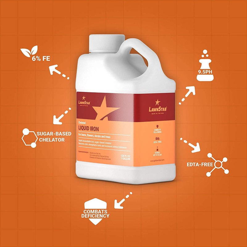LawnStar Liquid Iron (1 Gallon) for Plants - Multi-Purpose, Suitable