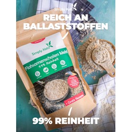 Simply Keto Psyllium Husk Powder, 500 g, 99% Purity, Psyllium Husk Powder, Rich in Fibre, Lower Carb, Keto & Vegan, Gluten Free