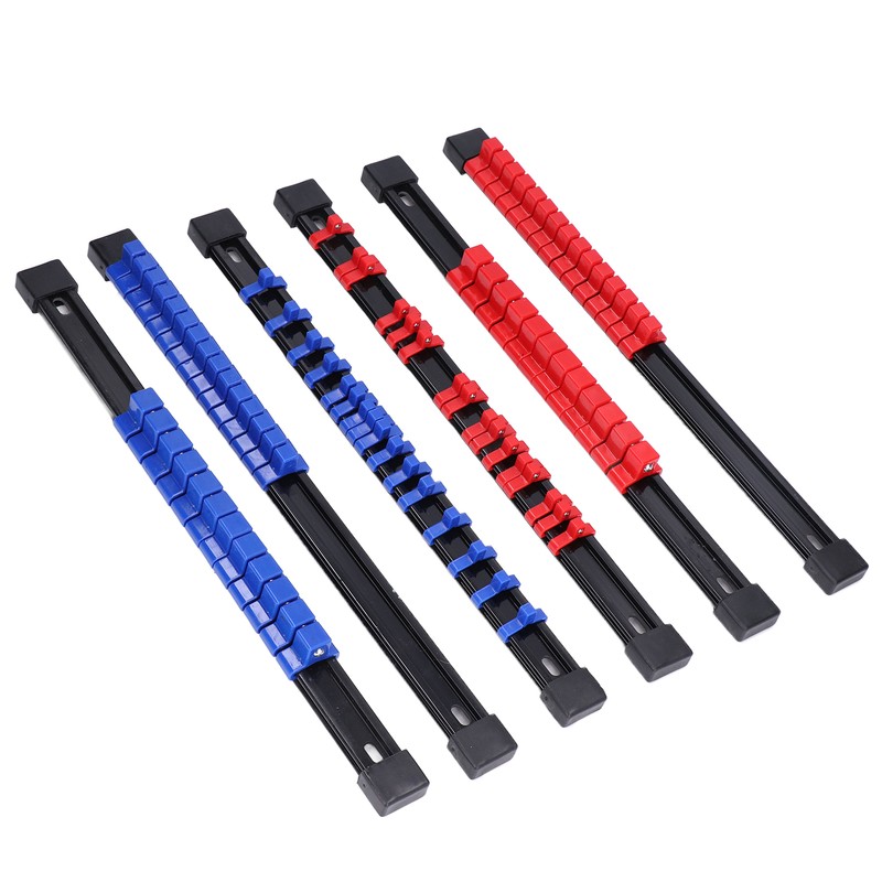 6pcs Socket Organizer Tray Multipurpose ABS 1/4in 3/8in 1/2in Auto