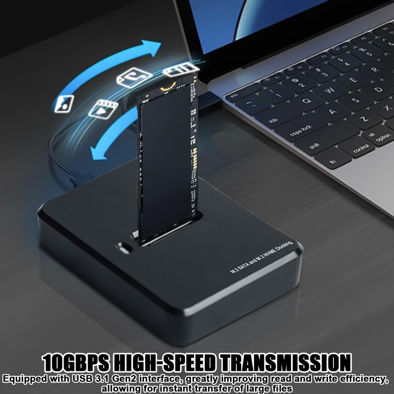 Docking station per dischi rigidi, M.2 NVME e SATA, docking