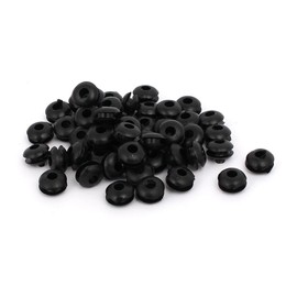 sourcing map 3mm Inner Dia Electrical Wire Cable Rubber Wiring Grommet Black 50pcs