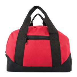 12" Duffel Duffle Travel Sports Gym Bags Mini Carry-on Luggage Small Supply Bag (Red)