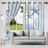 DASHAN Nautical Coastal Blackout Curtains for Bedroom 84 inch Length
