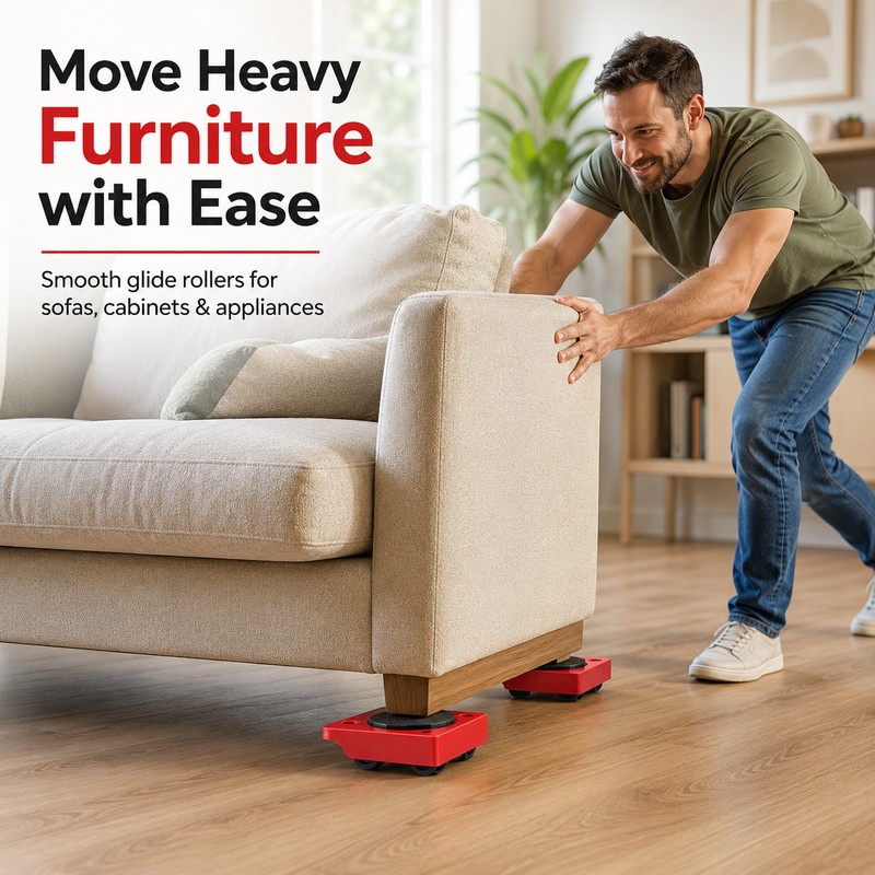 Furniture Moving Rollers for Home & Office – Carbon Steel