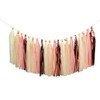 Tissue Paper Tassels Party Garland, 20pcs Rose Gold Foil Pink